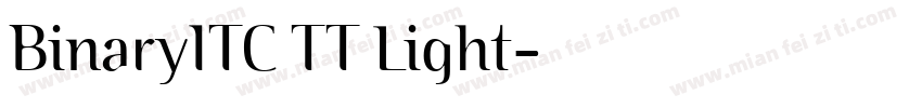 BinaryITC TT Light字体转换